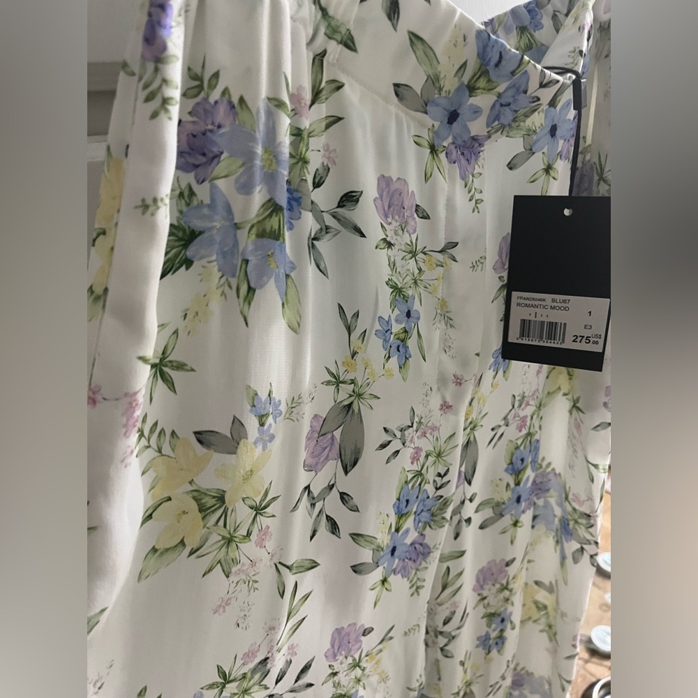 The Kooples Cream Floral Straight-Leg Pants - Picture 8 of 8